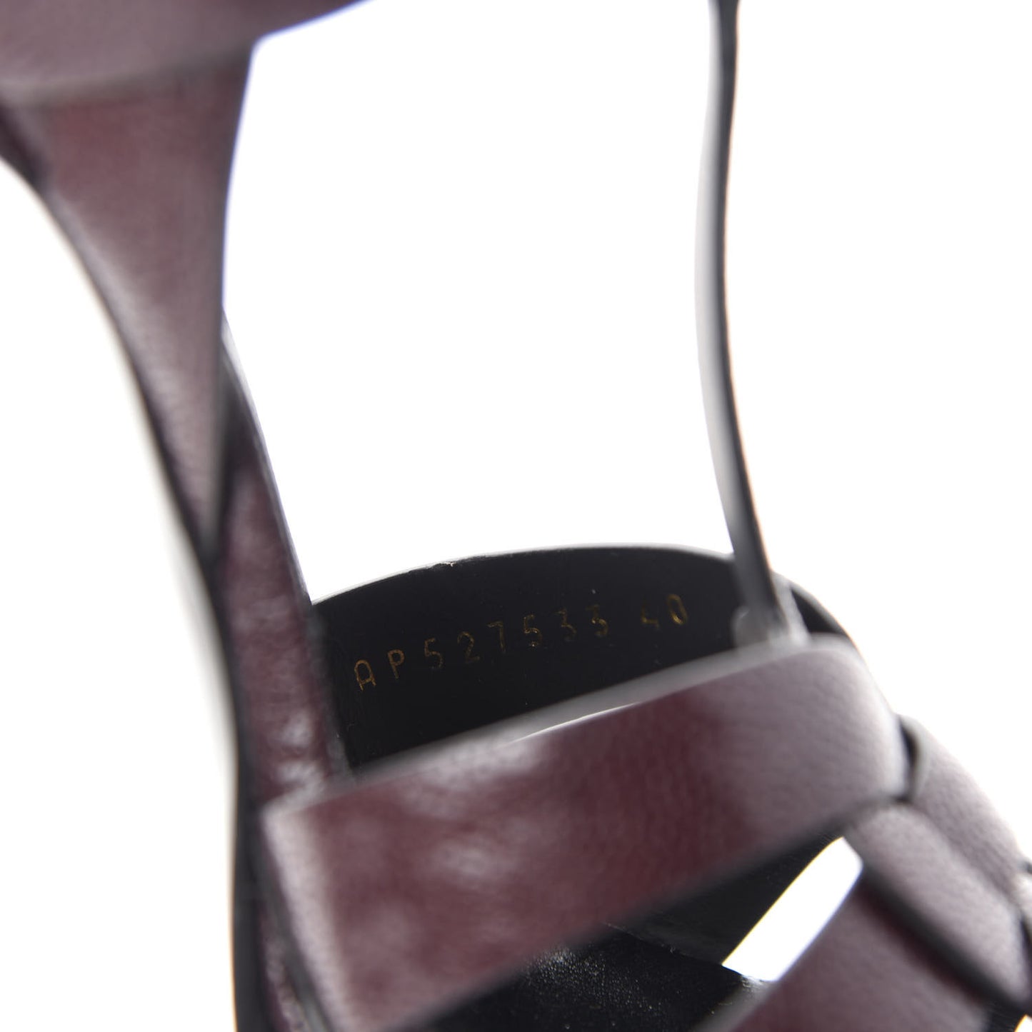Textured Calfskin Tribute 105 Platform Sandals 40 Cigar Burgundy