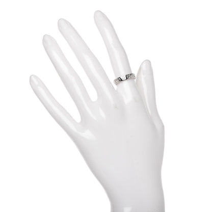 Gucci 18K White Gold Diamond Icon Band Ring 50 5.25 2 of 4