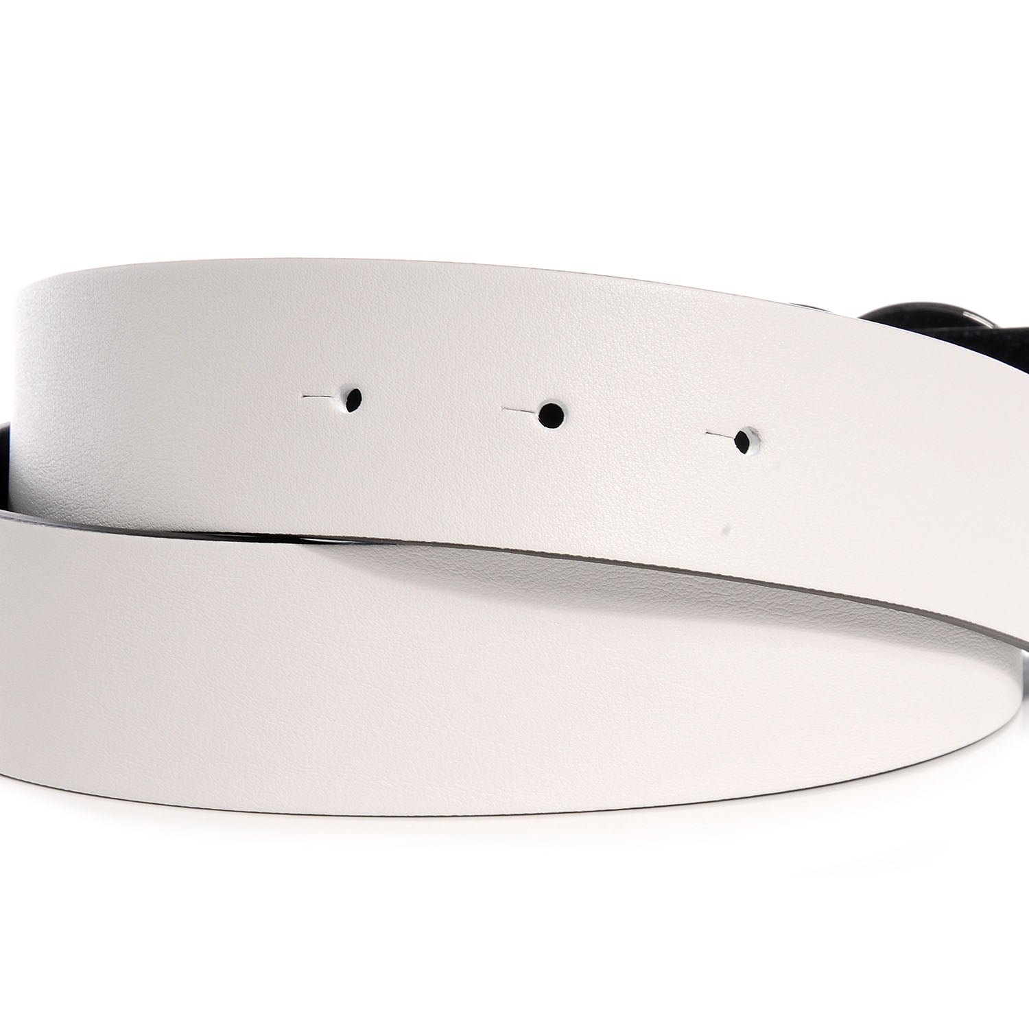 Chanel Reversible Leather CC Logo Belt 75 White Black 3 of 6