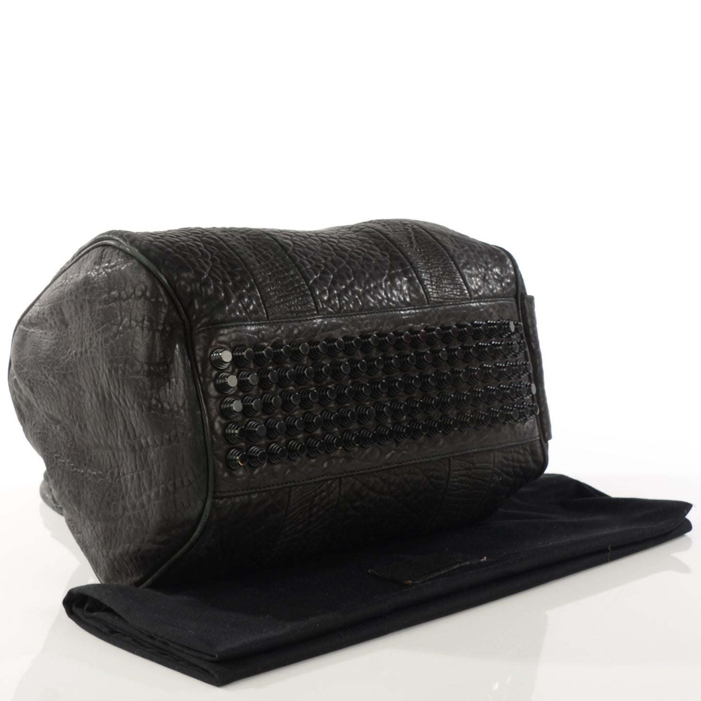 Pebbled Lambskin Rocco Black Matte Black Hardware