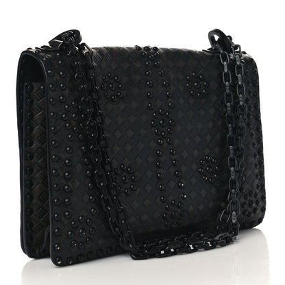 Christian Dior Calfskin Embossed Cannage Studded J'Adior Chain Flap Bag Black 3 of 6