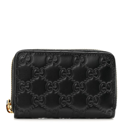 Gucci Guccissima Zip Around Card Case Black 1 of 6