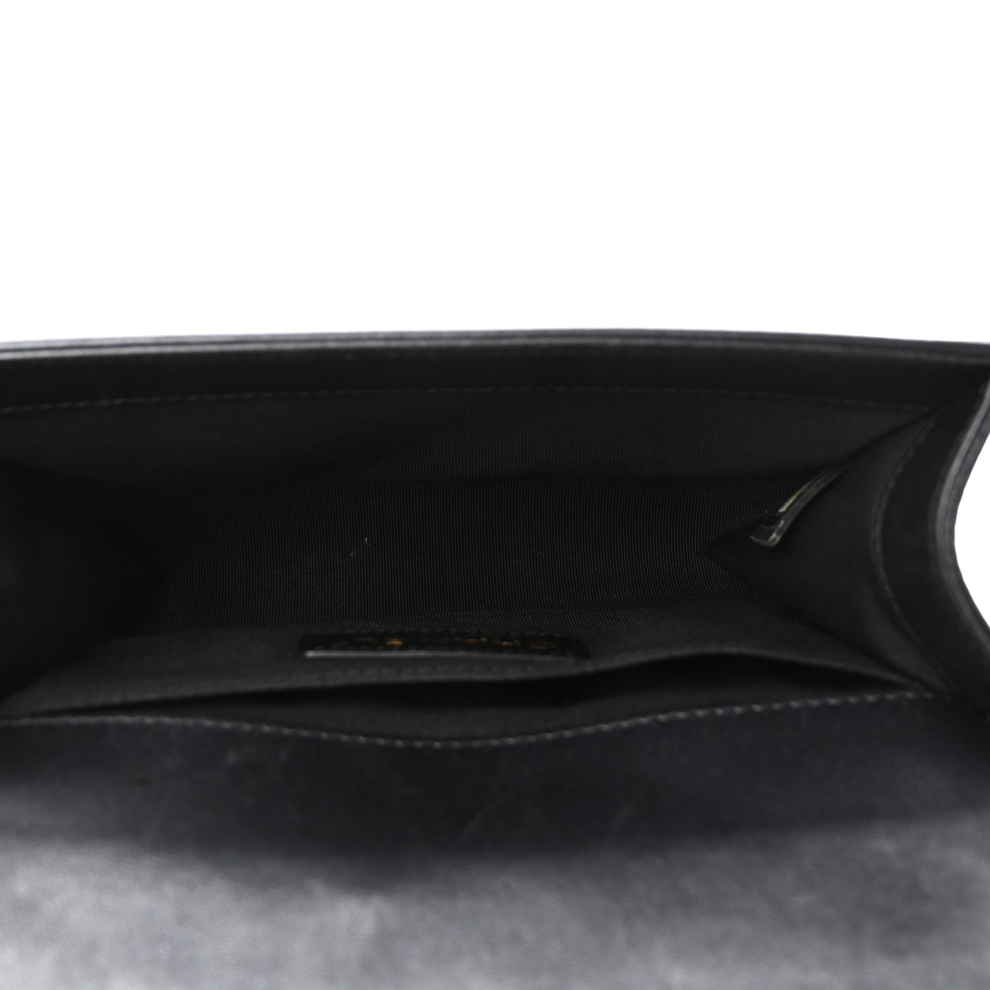 Lambskin Quilted Small Boy Flap Black