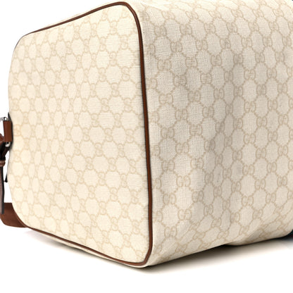 Gucci GG Plus Monogram Web Stripe Large Carry On Duffle Tan 11 of 18