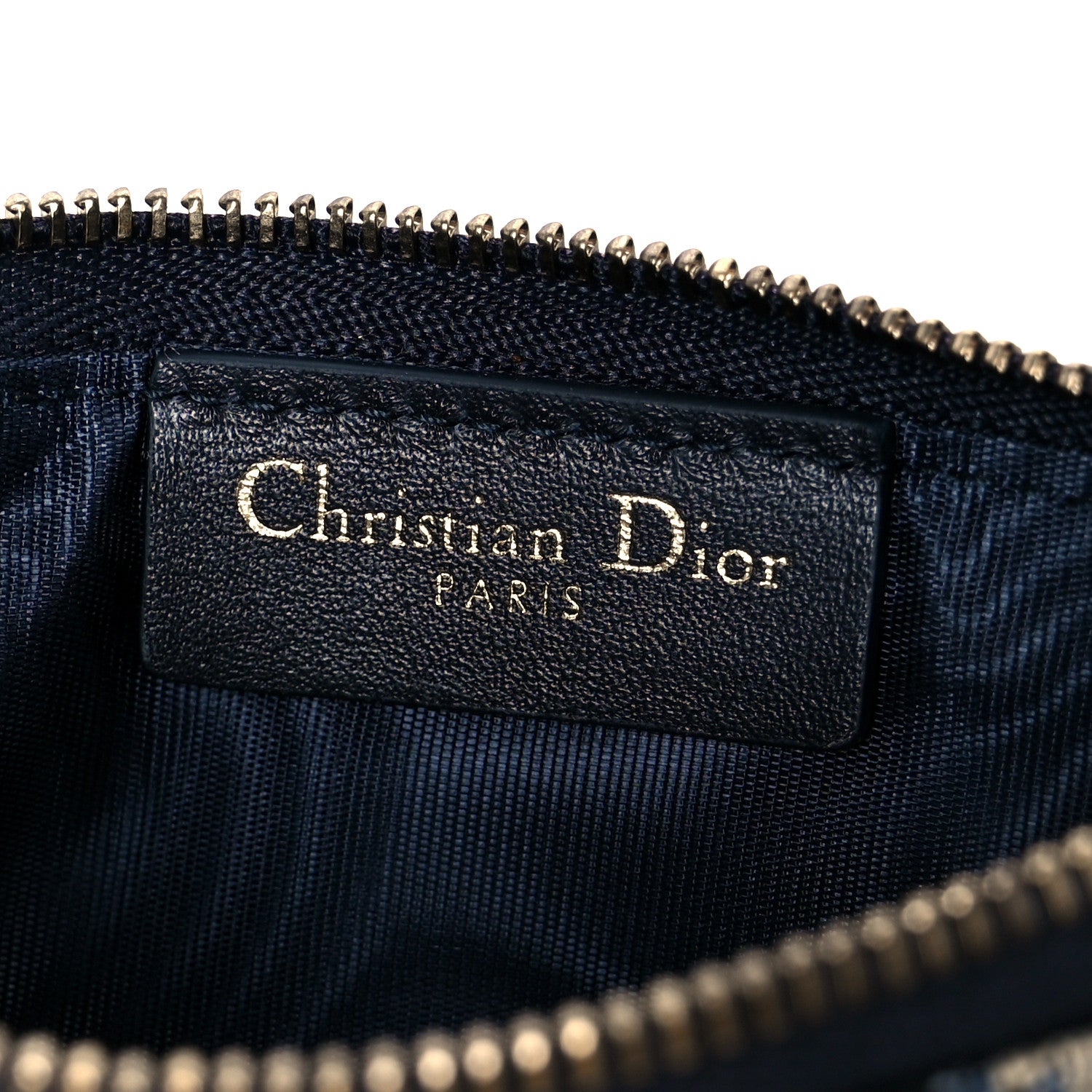 Christian Dior Oblique Saddle Chain Long Wallet Blue 10 of 14