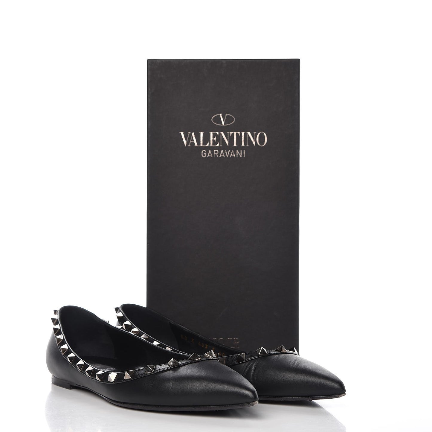 Nappa Rockstud Ballerina Flats 40 Black