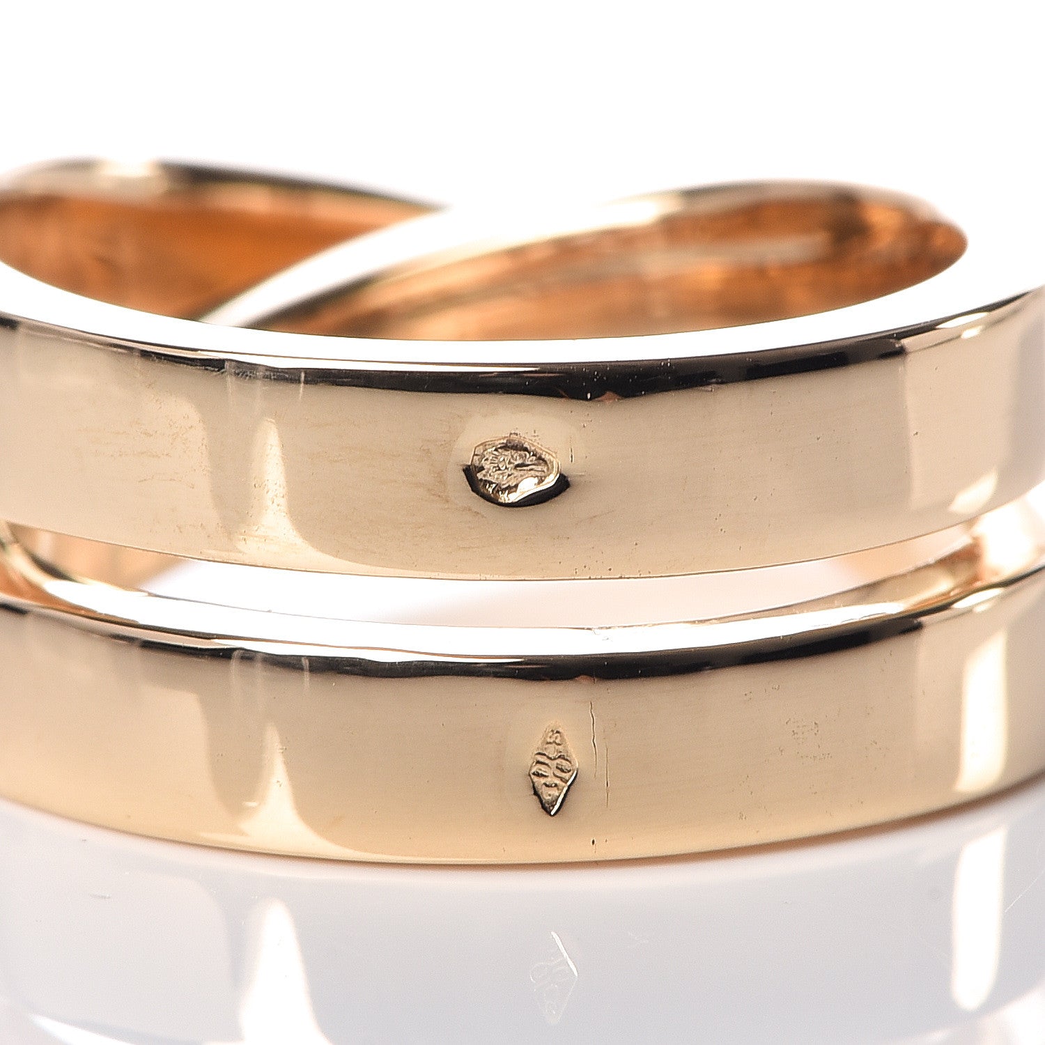 Cartier 18K Yellow Gold 9mm Paris Nouvelle Vague Ring 52 6 7 of 8
