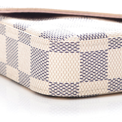 Louis Vuitton Damier Azur Pochette Felicie Chain Wallet Rose Ballerine 9 of 10