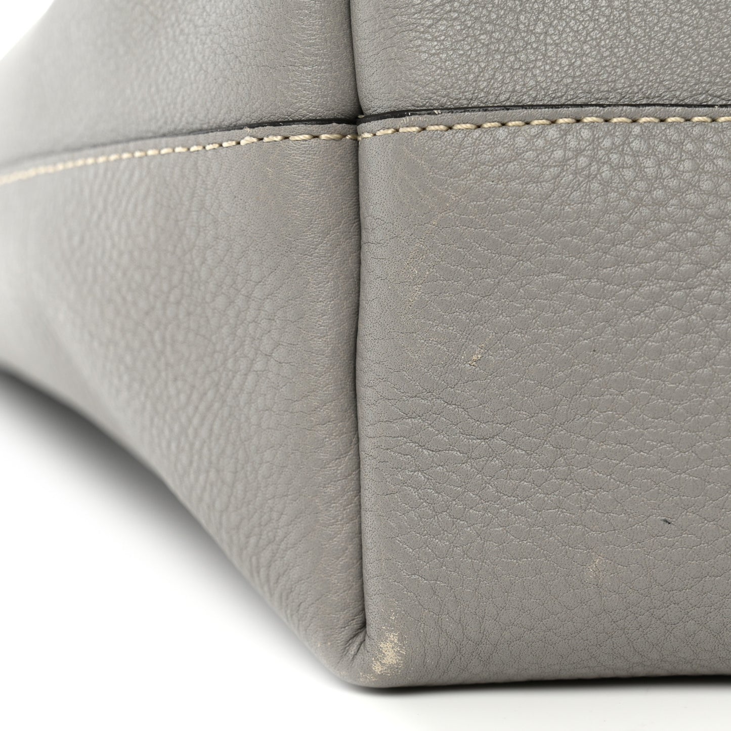 Small Grain Smooth Calfskin Medium Darryl Tote Motty Grey