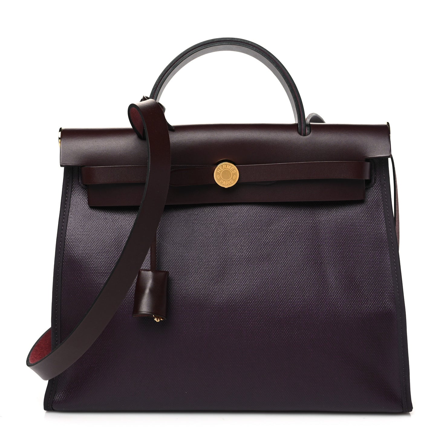 Toile H Berline Vache Hunter Herbag Zip PM 31 Cassis Ecru Black Rouge Sellier