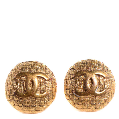 Chanel CC Clip On Earrings Gold 1 of 4