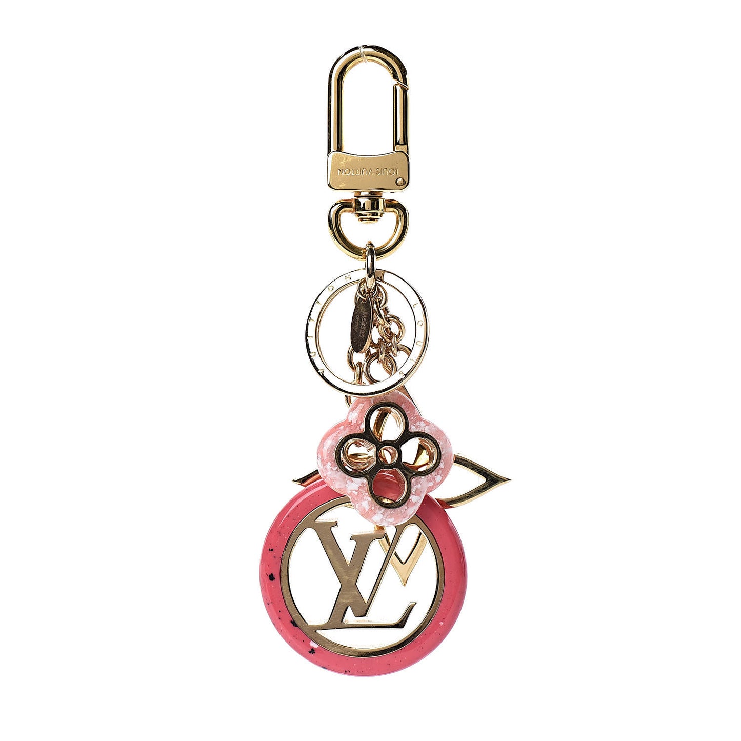 Colorline Bag Charm Key Holder Pink Glitter