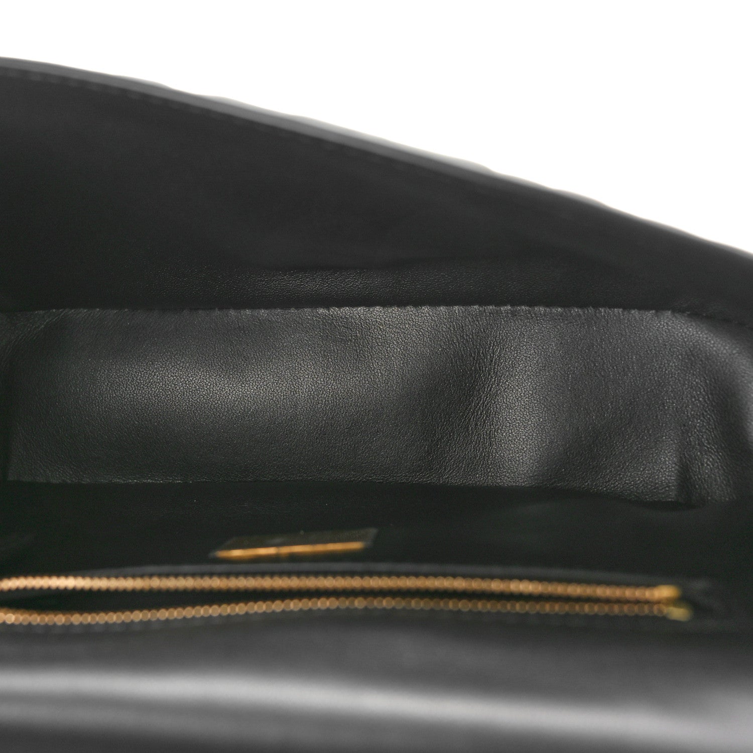 Fendi Nappa Small FF Embossed Mid Chain Baguette Black 5 of 9