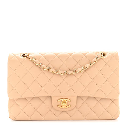 Chanel Lambskin Quilted Medium Double Flap Beige 1 of 12