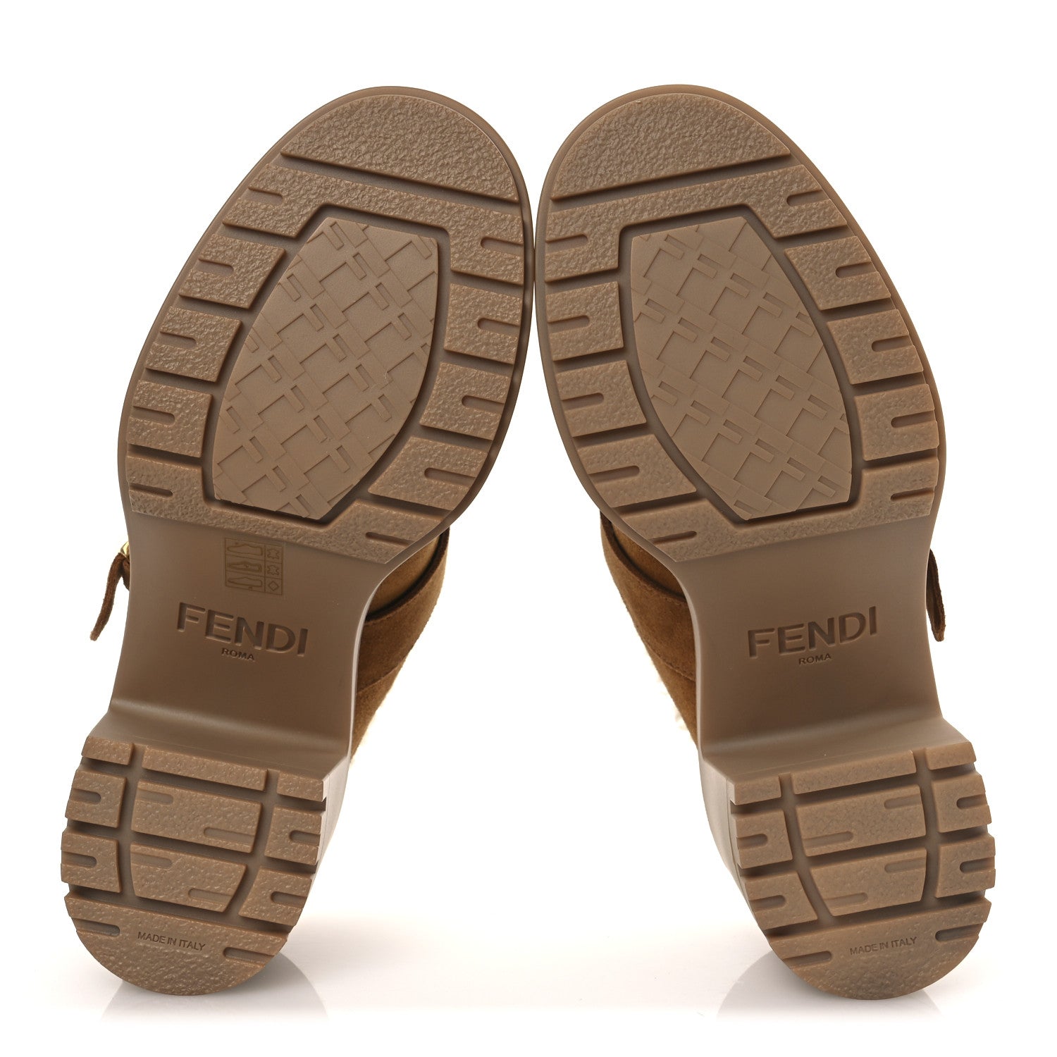 Fendi Suede Shearling Clogs 39.5 Caramel Latte 7 of 11