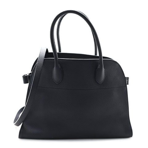 Matte Grained Calfskin Soft Margaux 12 Marine