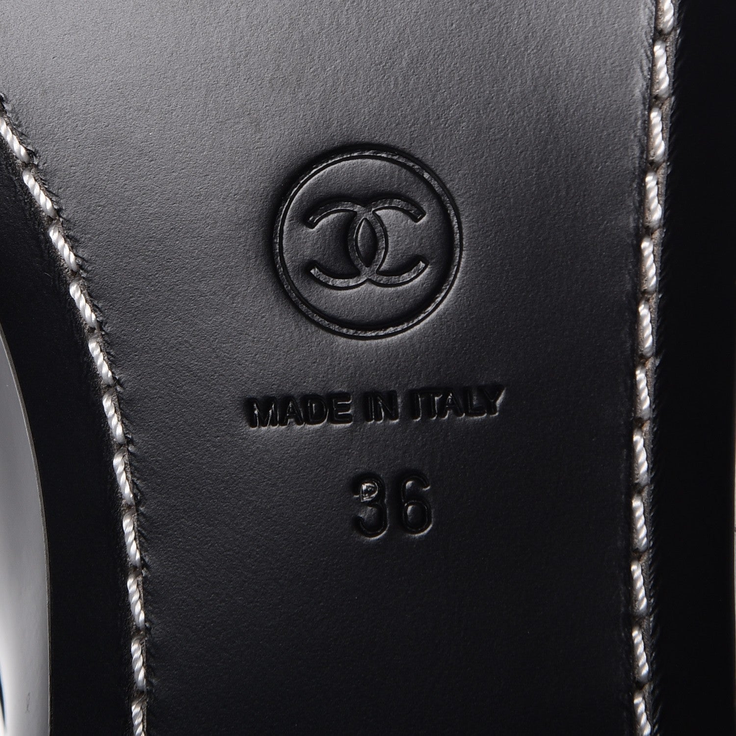 Chanel Patent Calfskin CC Loafers 36 Black 6 of 10