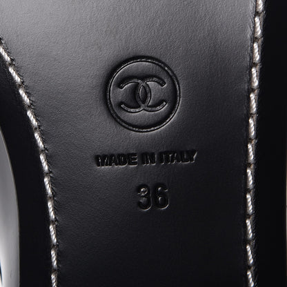 Chanel Patent Calfskin CC Loafers 36 Black 6 of 10