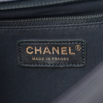 Chanel Lambskin Quilted New Medium Boy Flap Dark Navy Blue 6 of 16