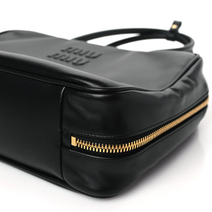 Miu Miu Soft Calf Softy Beau Top Handle Bag Black 9 of 9
