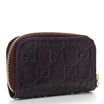Gucci Guccissima Zip Around Coin Purse Wallet Purple 3 of 7