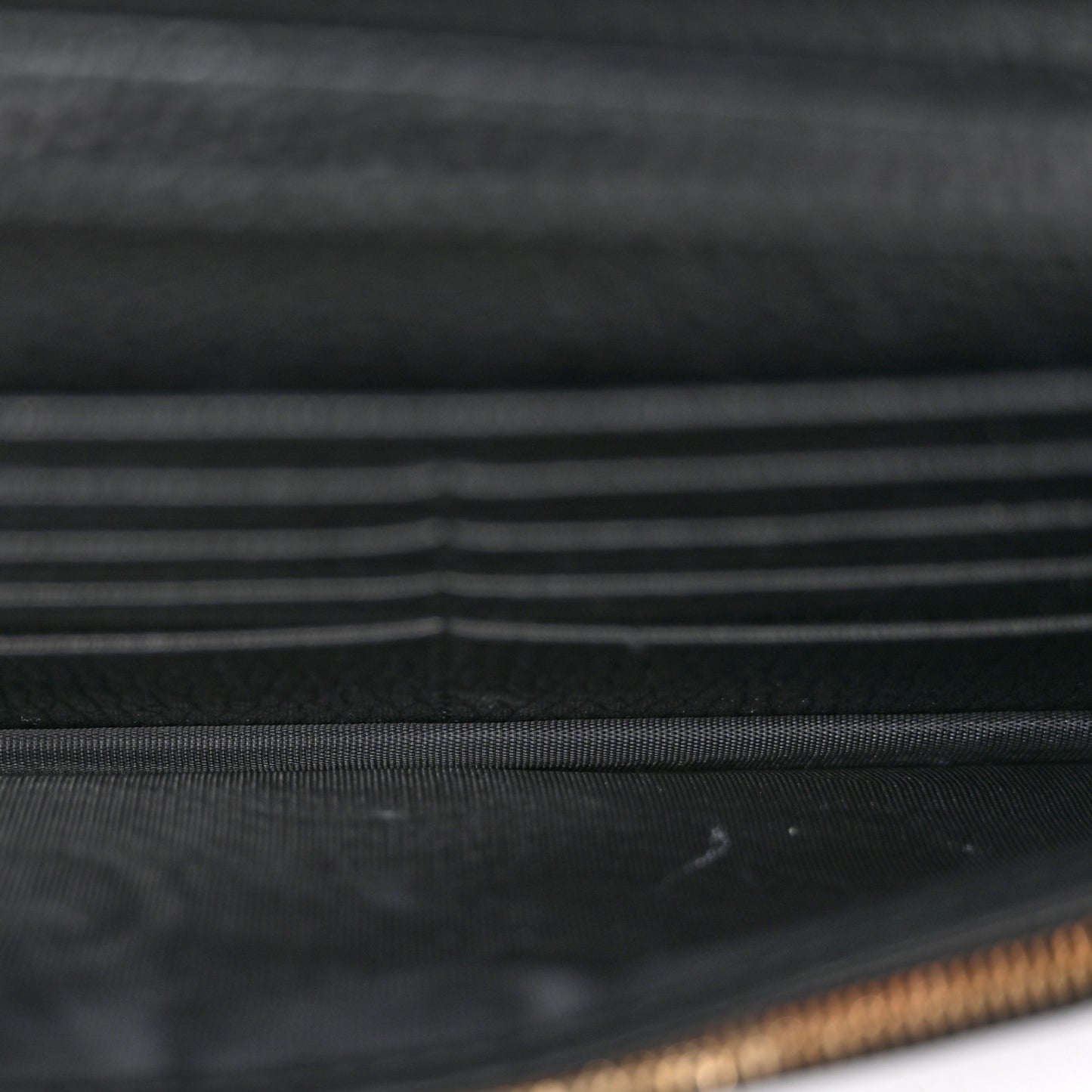 Dollar Calfskin Mini Swing Wallet Bag Black