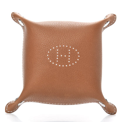 Hermes Taurillon Clemence Mises et Relances Change Tray Gold 3 of 6
