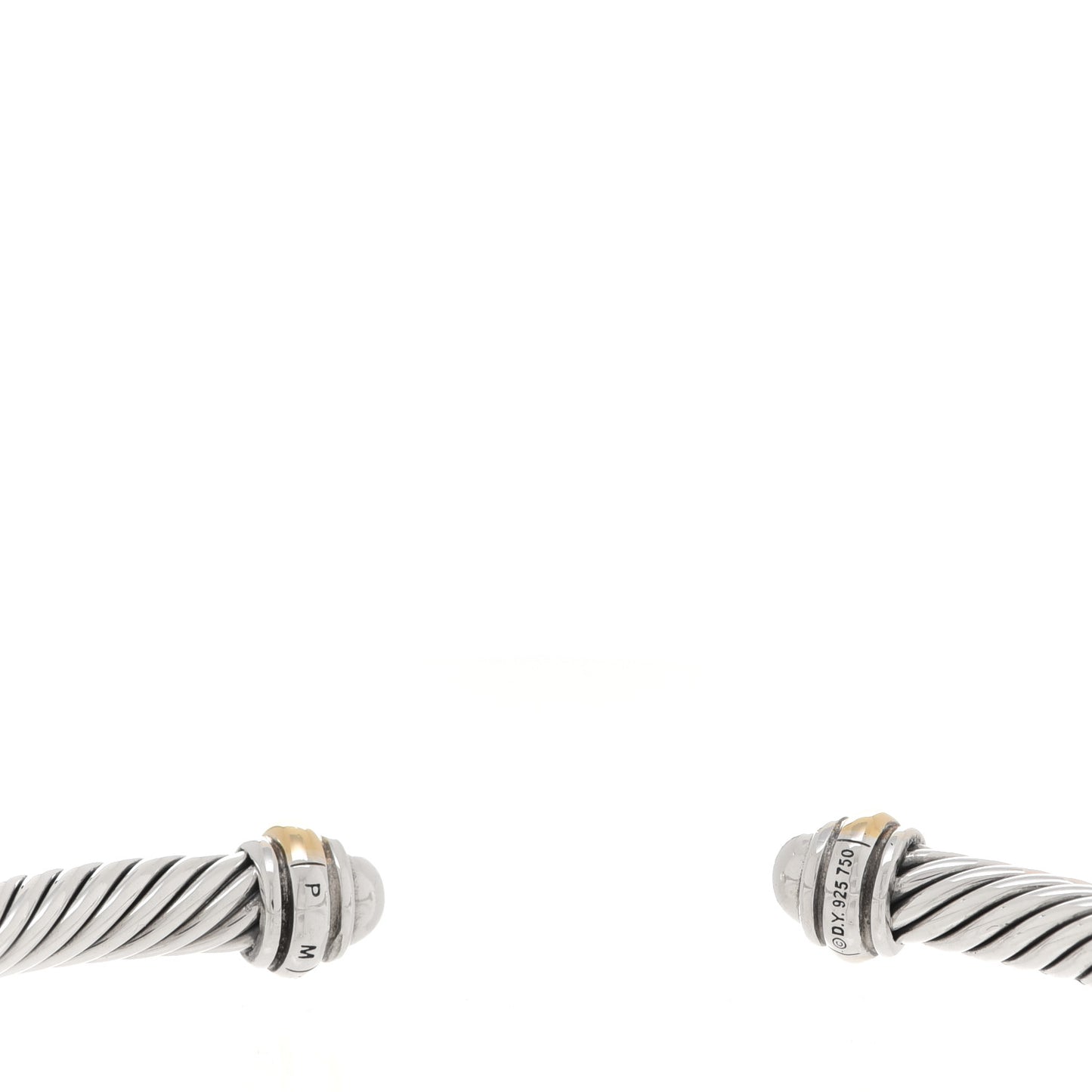 Sterling Silver 18K Yellow Gold 4mm Cable Classics Bracelet