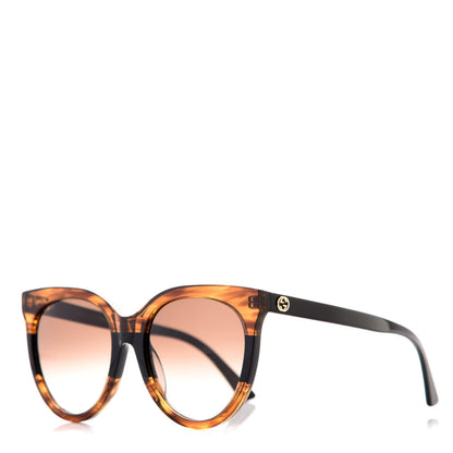 Gucci Acetate Cat Eye Sunglasses GG0179SA Havana Black Brown 1 of 8