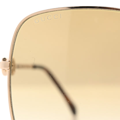 Gucci Metal Horsebit Square Frame Sunglasses GG0879S Gold 7 of 7
