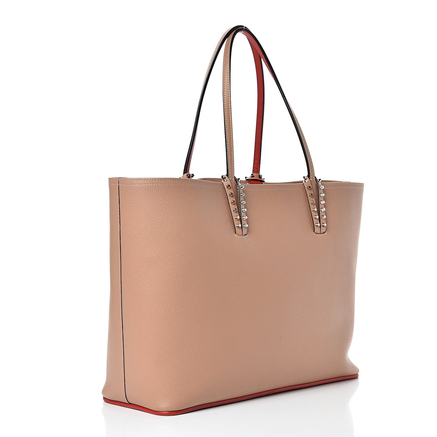 Calfskin Spikes East West Cabata Tote Nude