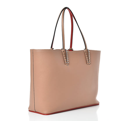 Christian Louboutin Calfskin Spikes East West Cabata Tote Nude 3 of 18