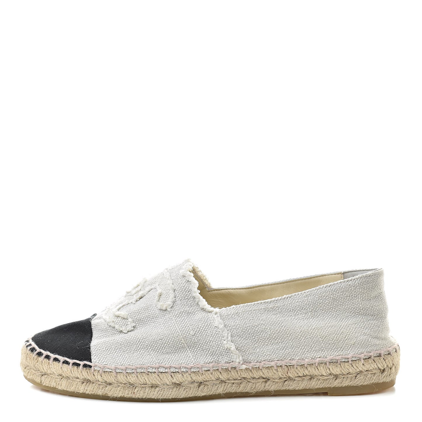 Linen CC Espadrilles 41 Beige Black