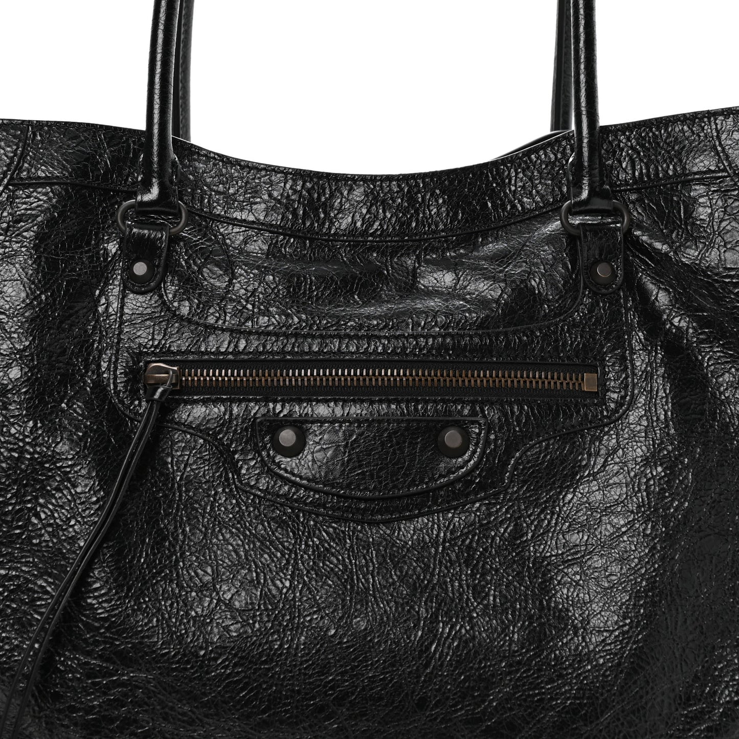 Agneau Arena Classic Hardware Medium Le City Tote Black