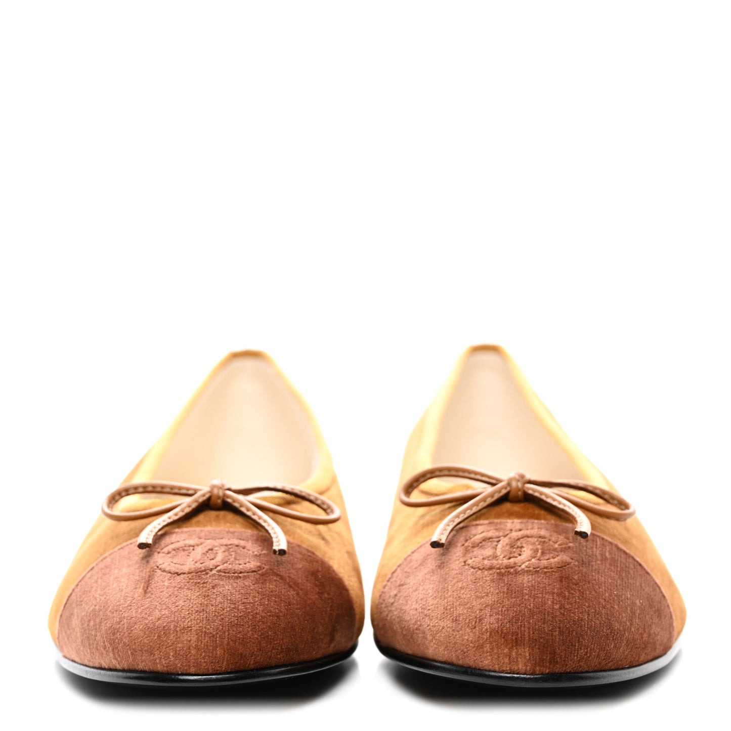 Velvet Cap Toe CC Ballerina Flats 41 Brown Light Brown