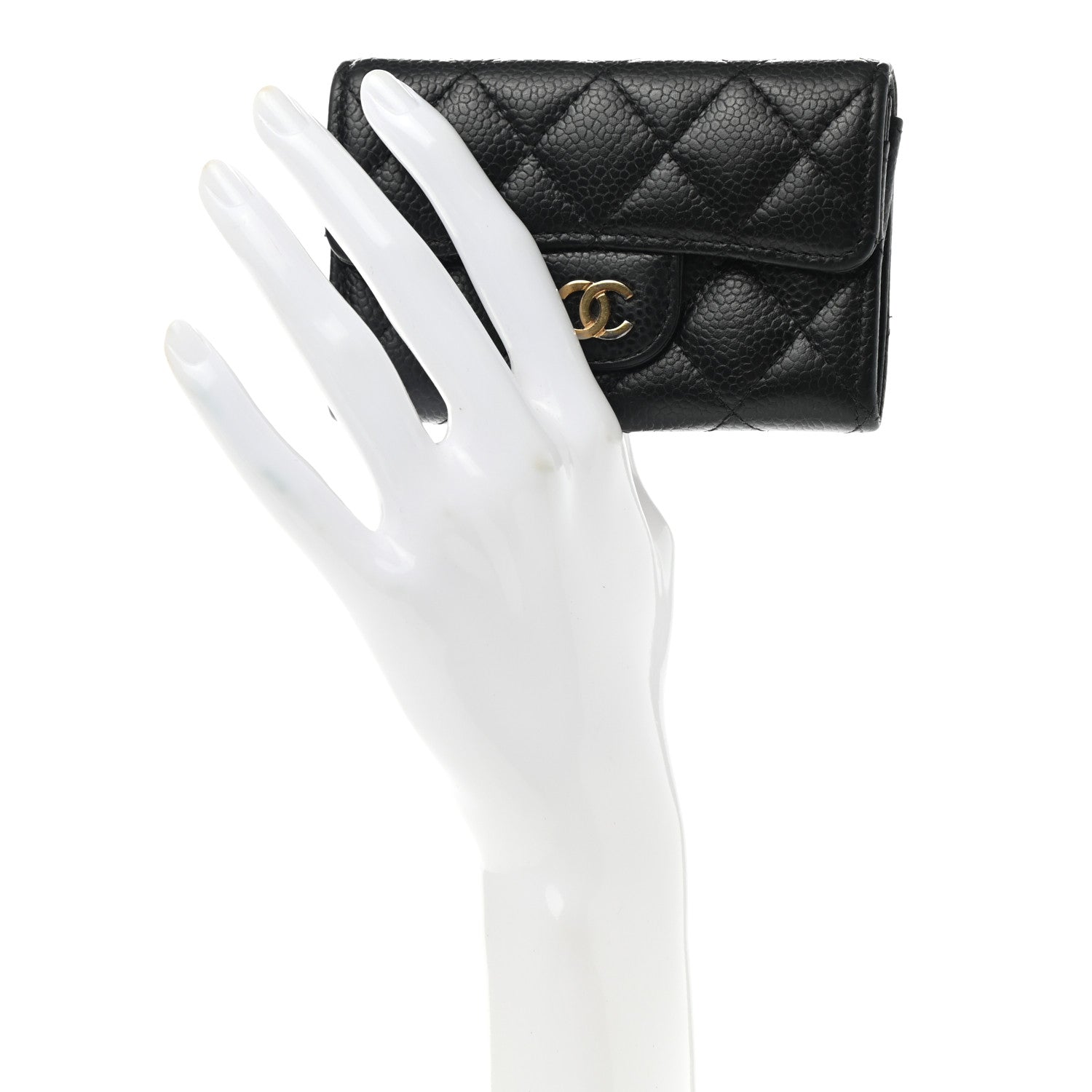Chanel Caviar Quilted Flap Card Holder Black 2 of 10