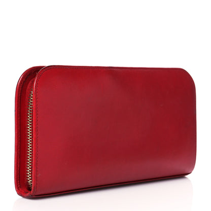 Saint Laurent Calfskin Classic Zip Around Continental Wallet Rouge Orient 2 of 9