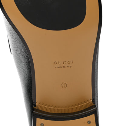 Gucci Goatskin Womens Horsebit Mid-Heel Loafers 40 Black 6 of 9