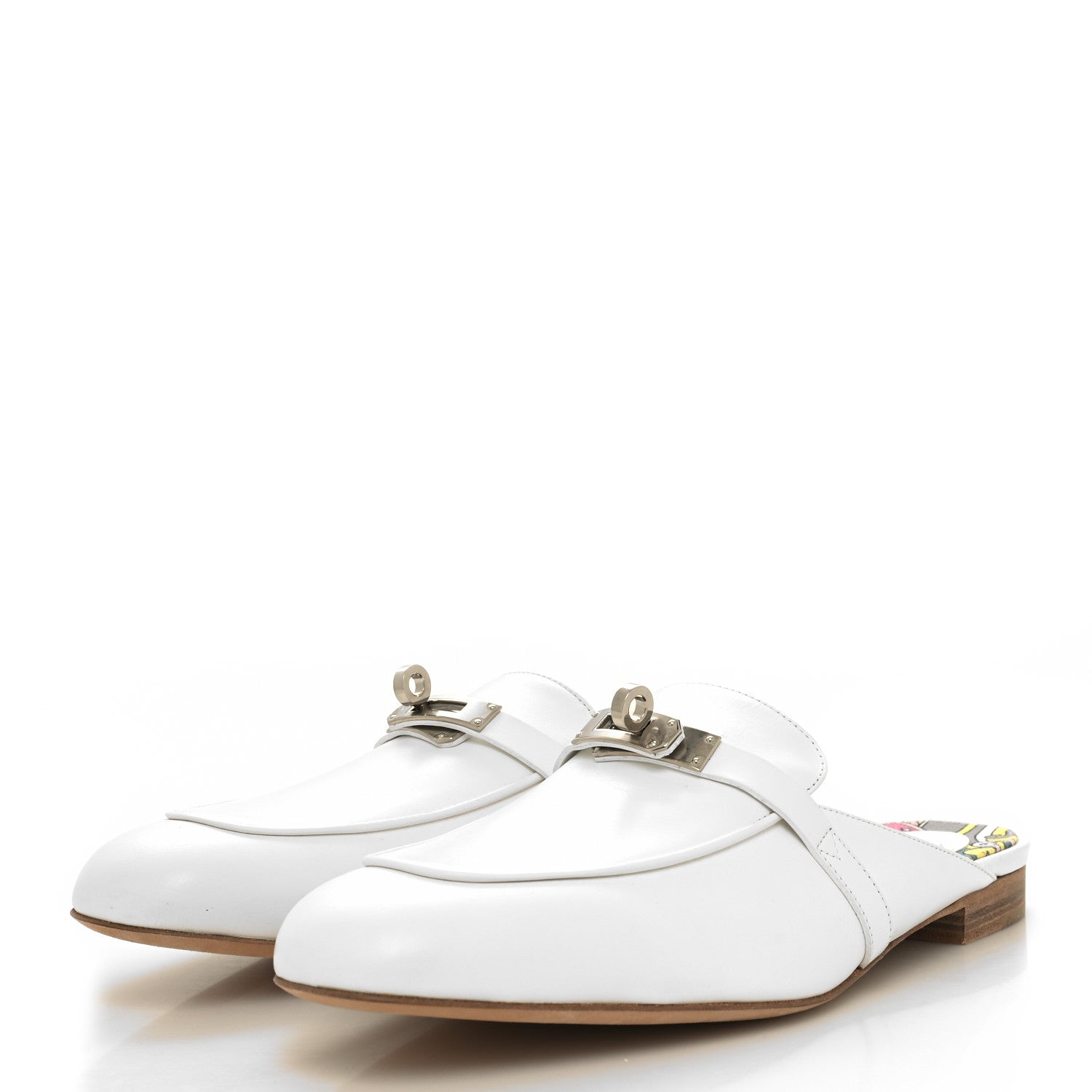 Hermes Calfskin Oz Mules 41 White 3 of 7