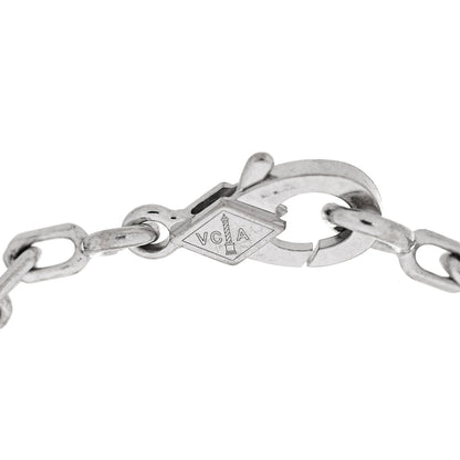 Van Cleef & Arpels 18K White Gold 5 Motifs Guilloche Vintage Alhambra Bracelet 4 of 7