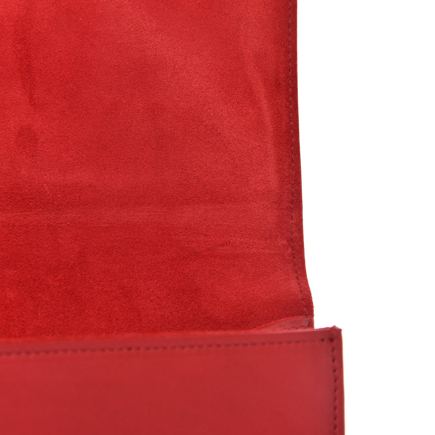 Saint Laurent Calfskin Classic Y Ligne Clutch Red 12 of 13