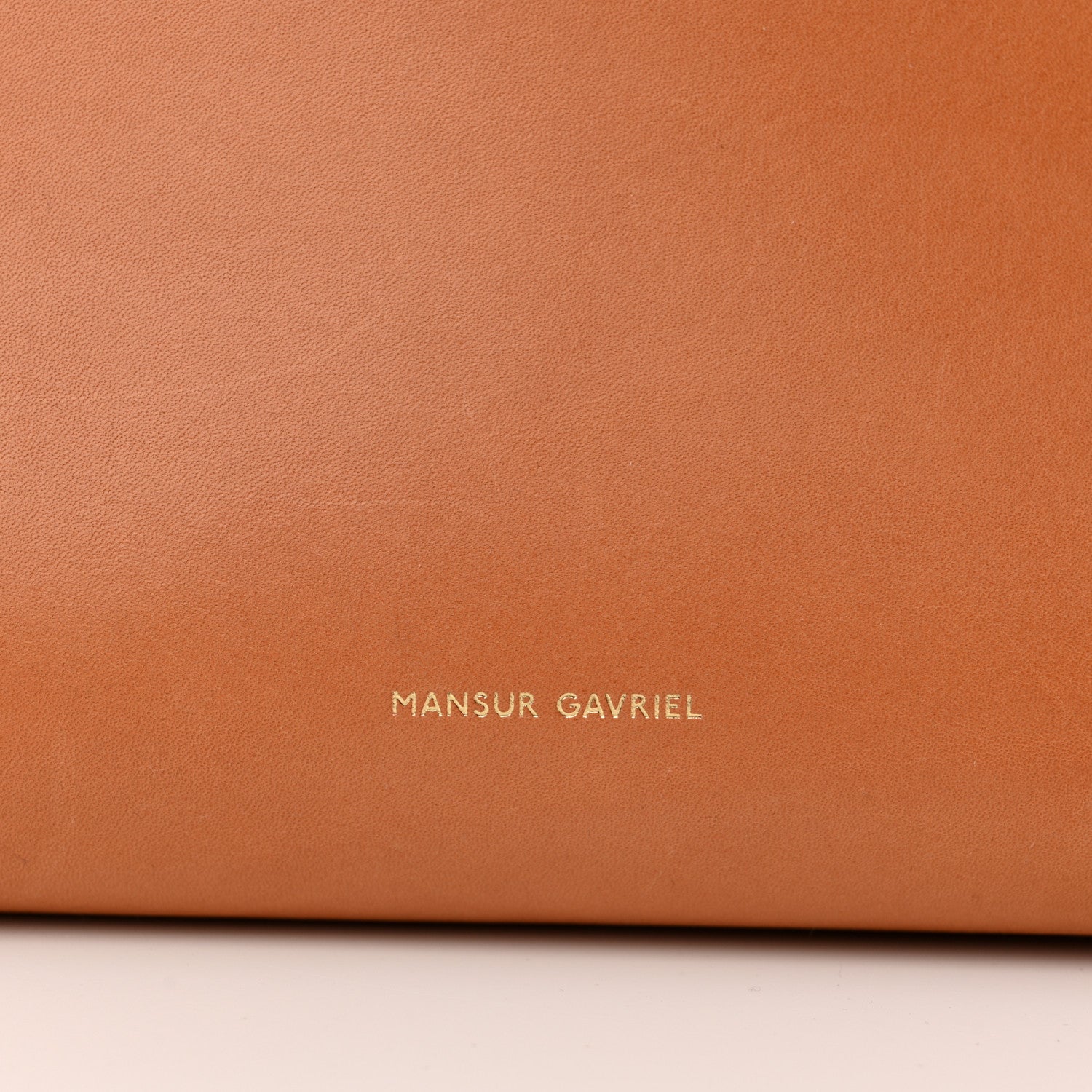 Mansur Gavriel Vegetable Tanned Calfskin Large Shopping Bag Camello Argento 7 of 13