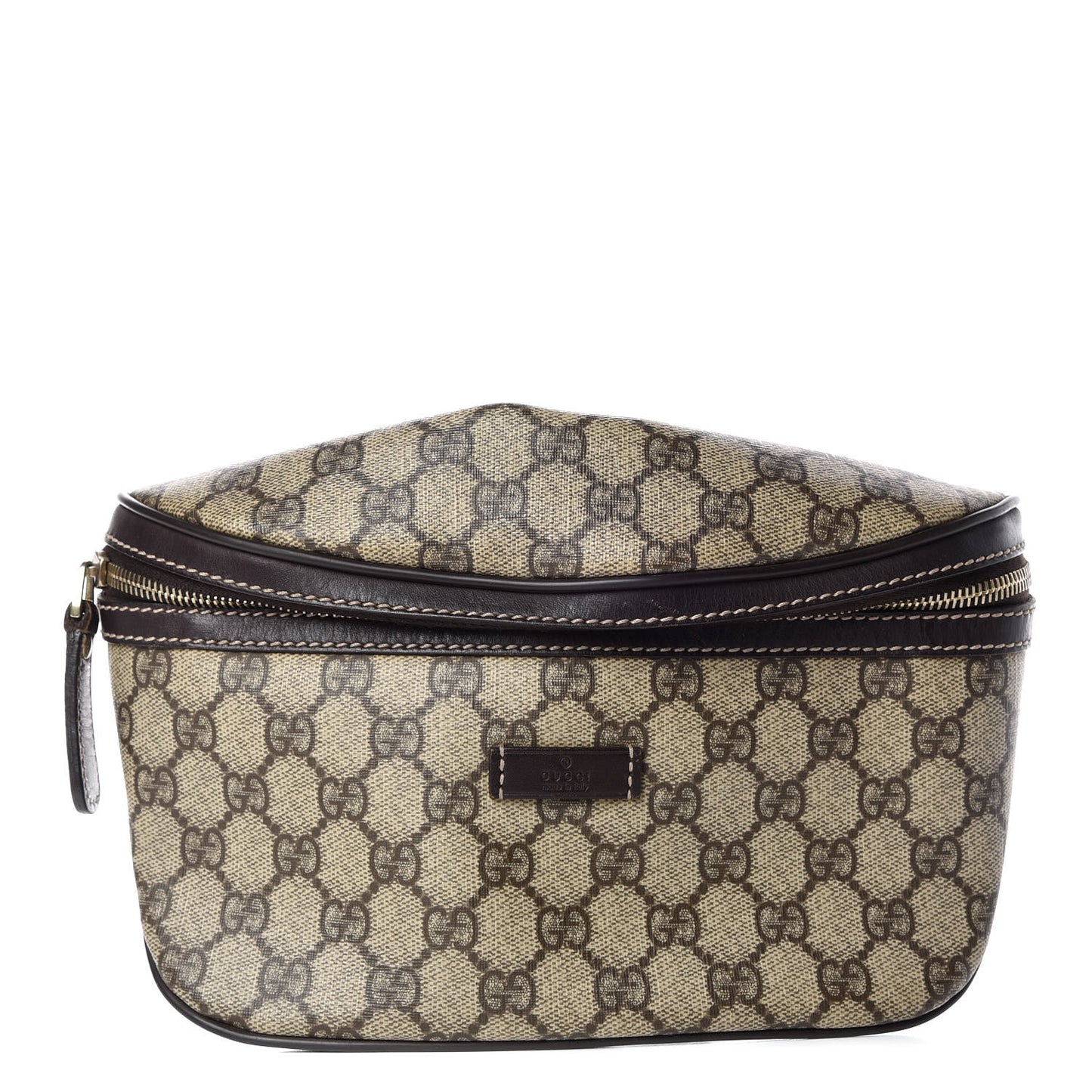 GG Supreme Monogram Belt Bag Dark Brown