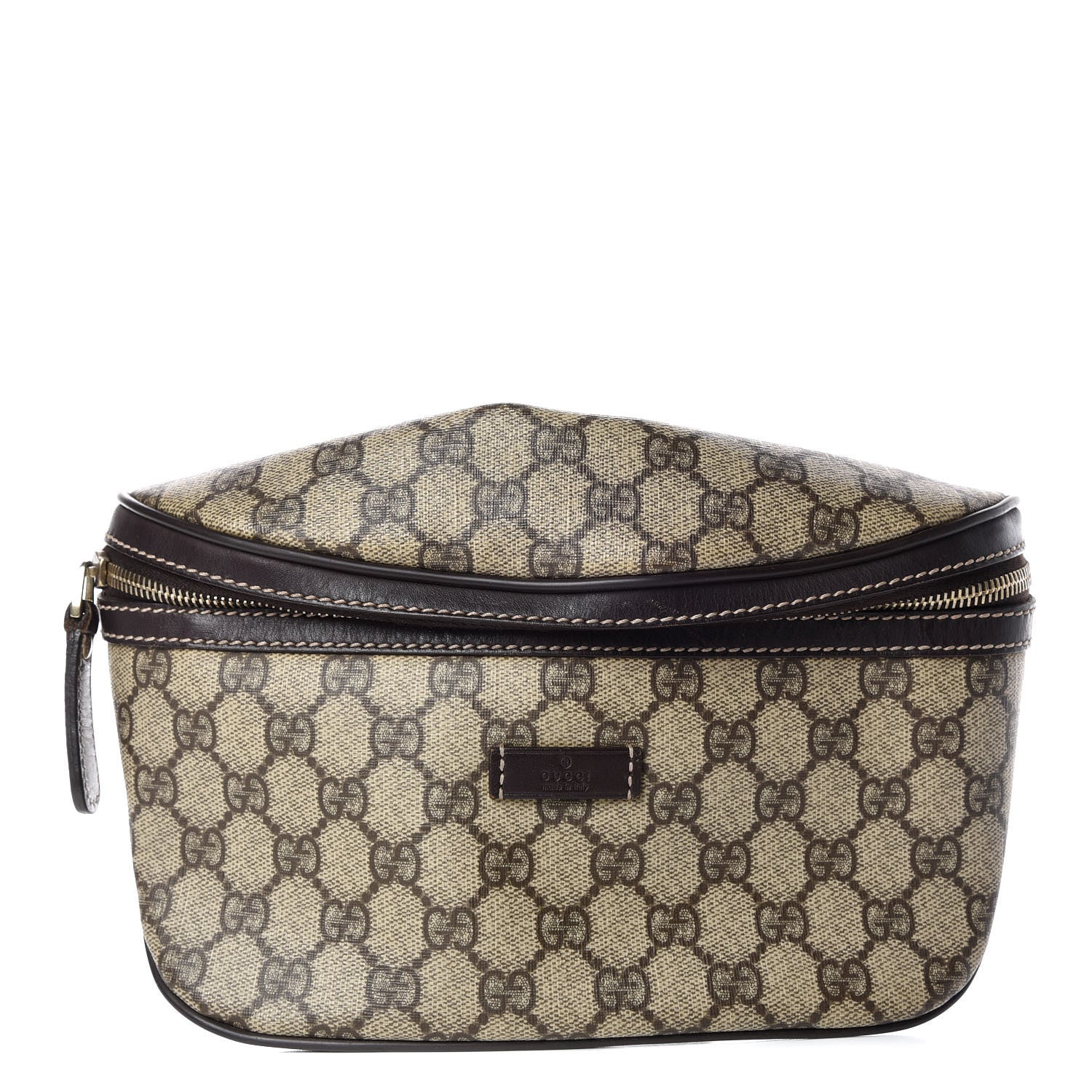 Gucci GG Supreme Monogram Belt Bag Dark Brown 1 of 8