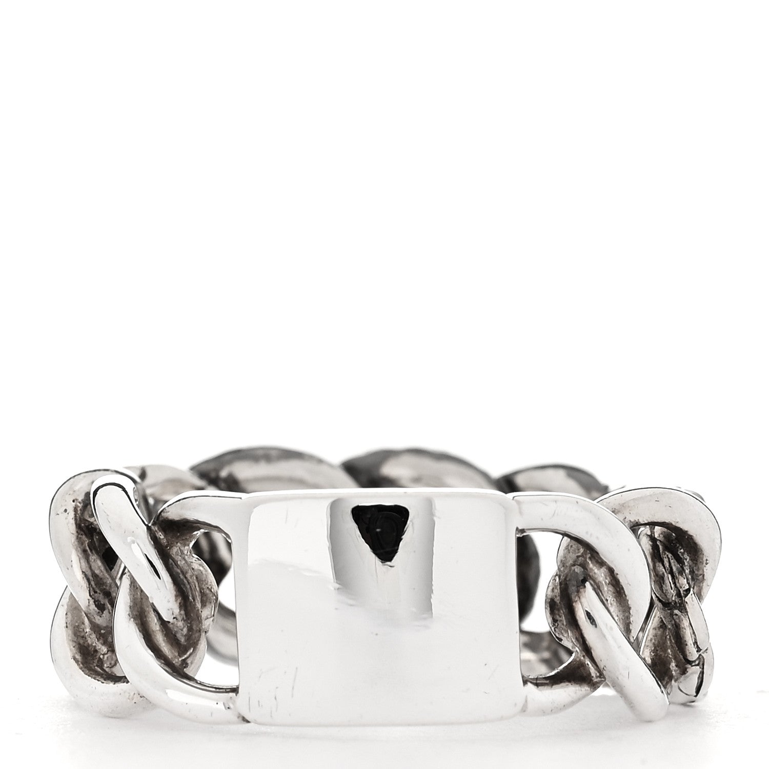 John Hardy Sterling Silver Black Sapphire Curb Link Ring 54 7 3 of 5