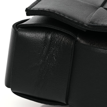 Bottega Veneta Lambskin Maxi Intrecciato Cassette Crossbody Bag Black 11 of 12