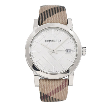 Burberry Stainless Steel Calfskin 34mm Heritage Nova Check Quartz Watch BU9113 1 of 7