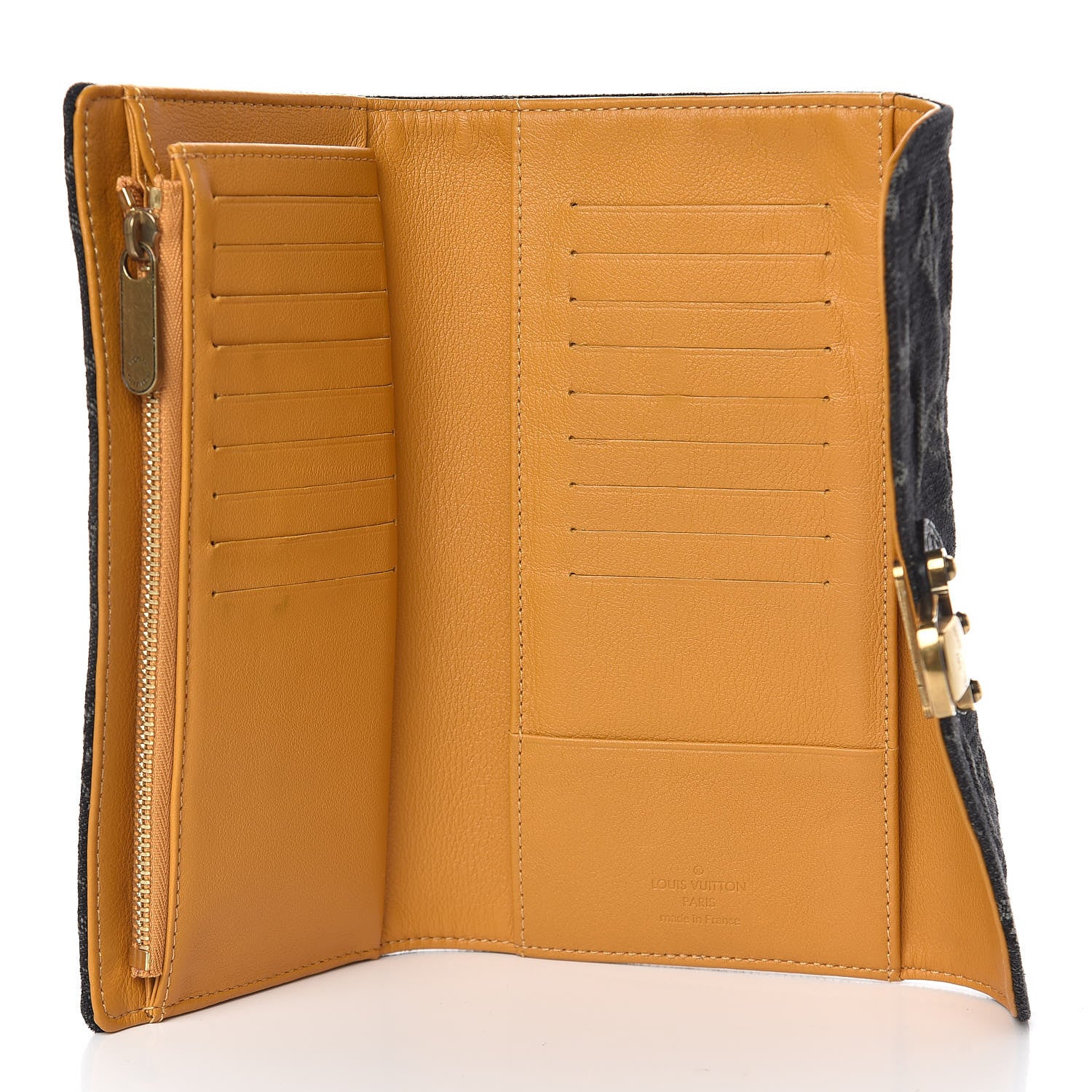 Louis Vuitton Denim Amelia Wallet Black 5 of 8