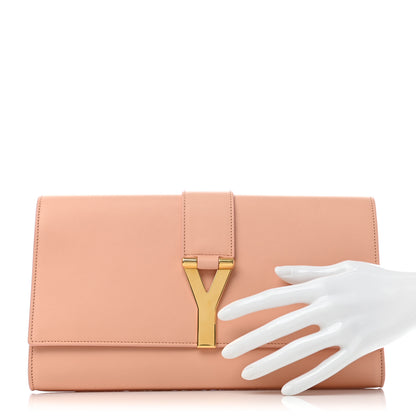 Saint Laurent Calfskin ChYc Clutch Light Pink 2 of 7