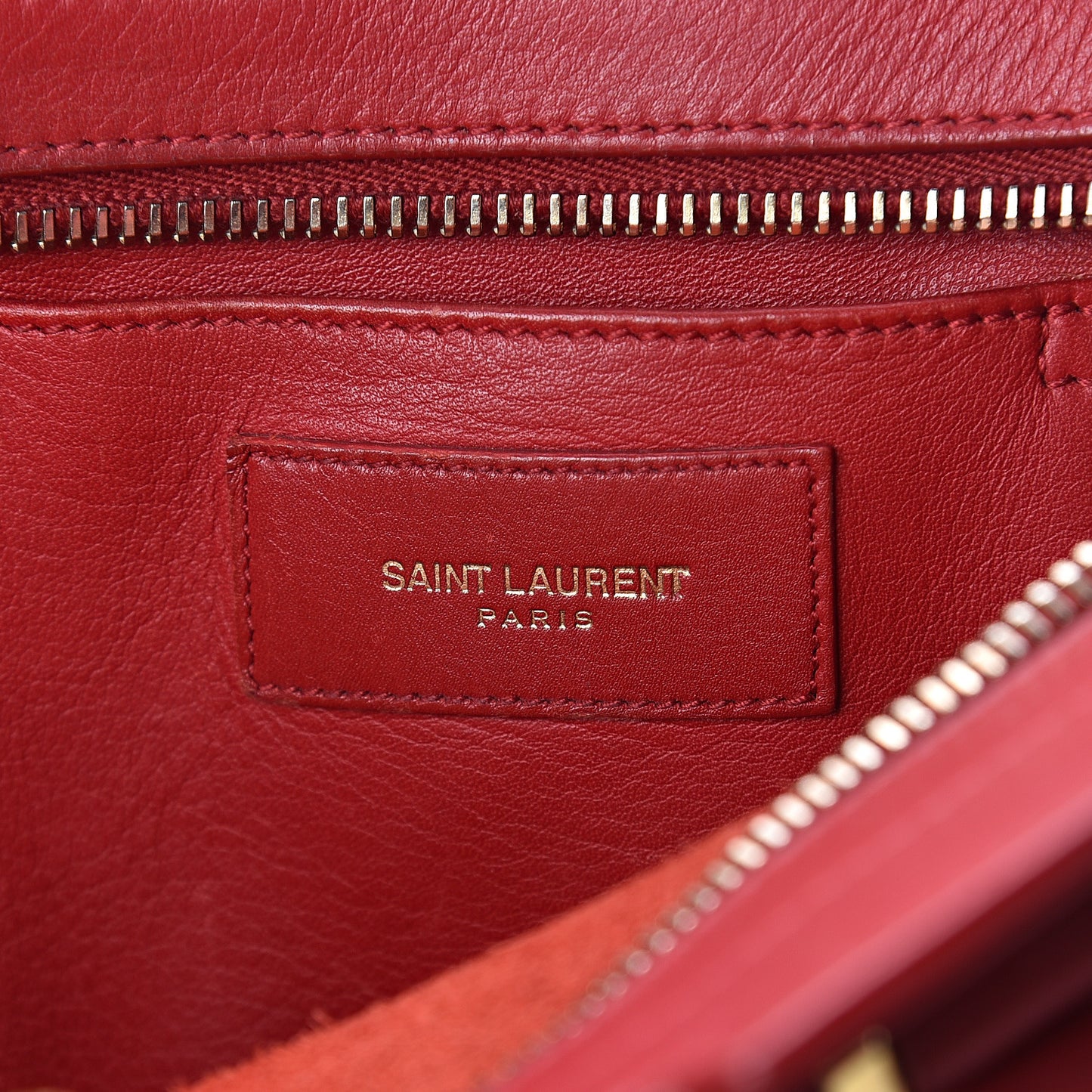 Calfskin Small Classic Y Cabas Red